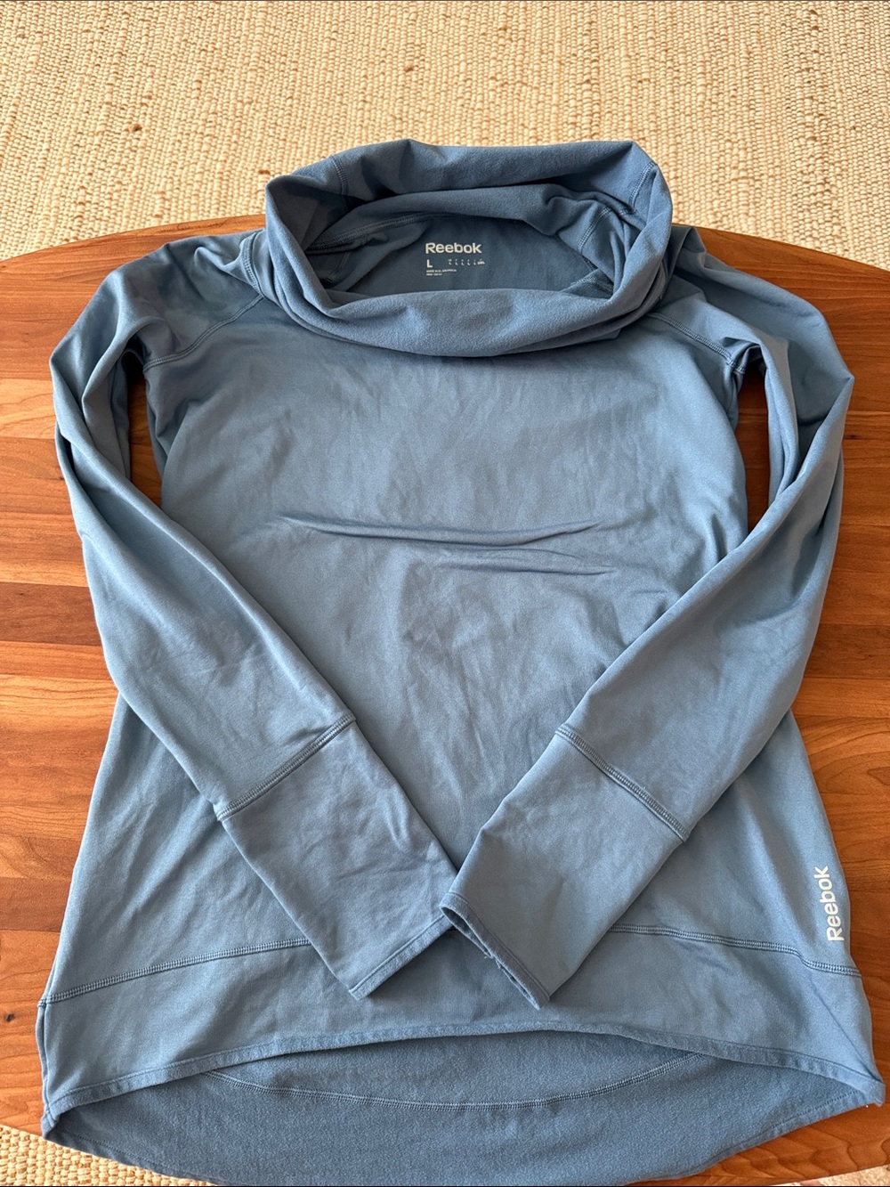 EUC! Reebok Women's Slate Blue Cowl Neck Pullover